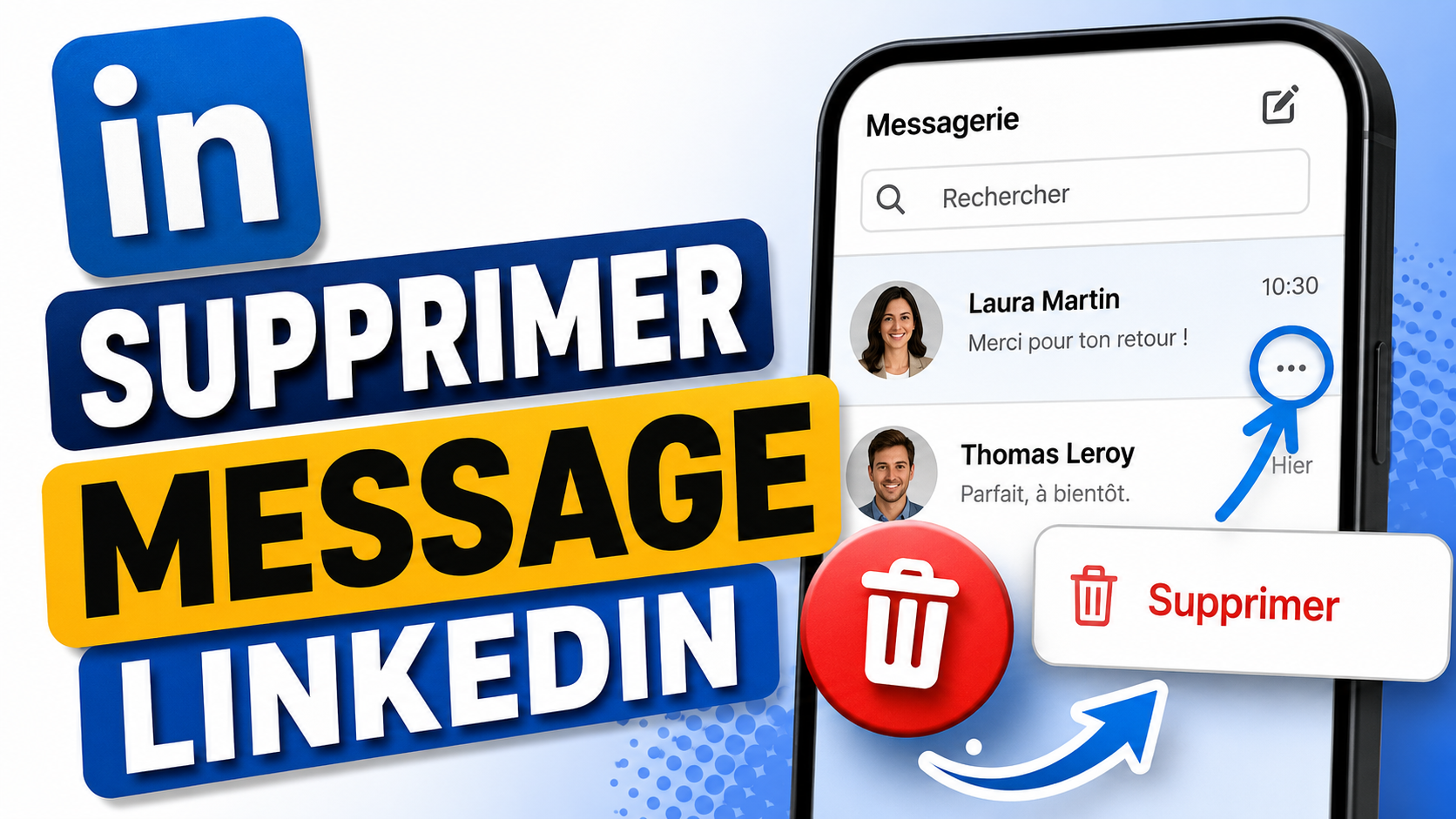 Supprimer message linkedin couv