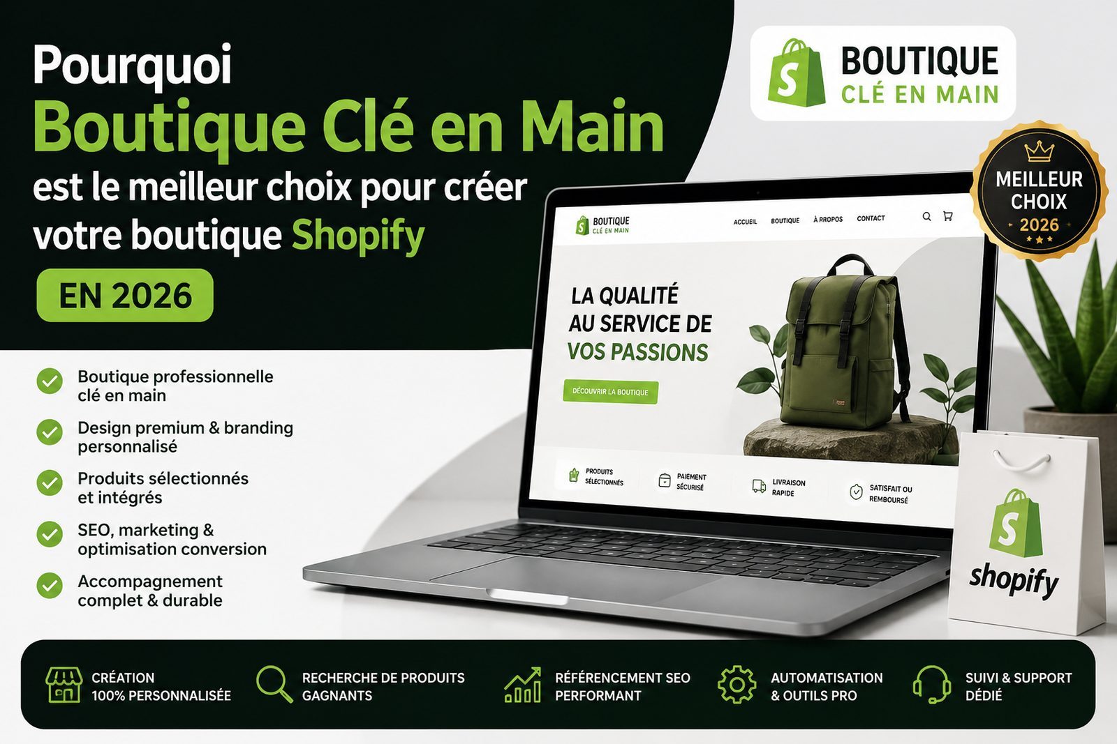 Création d une boutique Shopify clé en main pour se lancer dans l e-commerce en 2026
